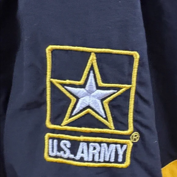 US Army APFU PT Jacket Black Yellow X-large Short Military Physical Fitness - Picture 3 of 9